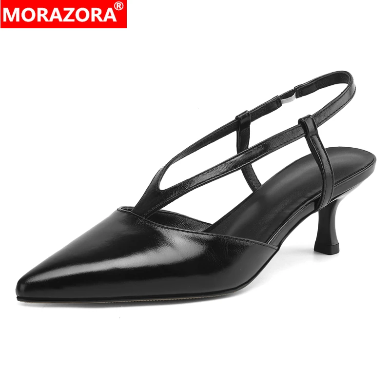 MORAZORA/2020 новые популярные сандалии из натуральной кожи, женская летняя обувь, вечерние свадебные туфли на высоком каблуке с острым носком, современные сандалии
MORAZORA/2020 новые популярные сандалии из натуральной кожи, женская летняя обувь, вечерние свадебные туфли на высоком каблуке с острым носком, современные сандалии