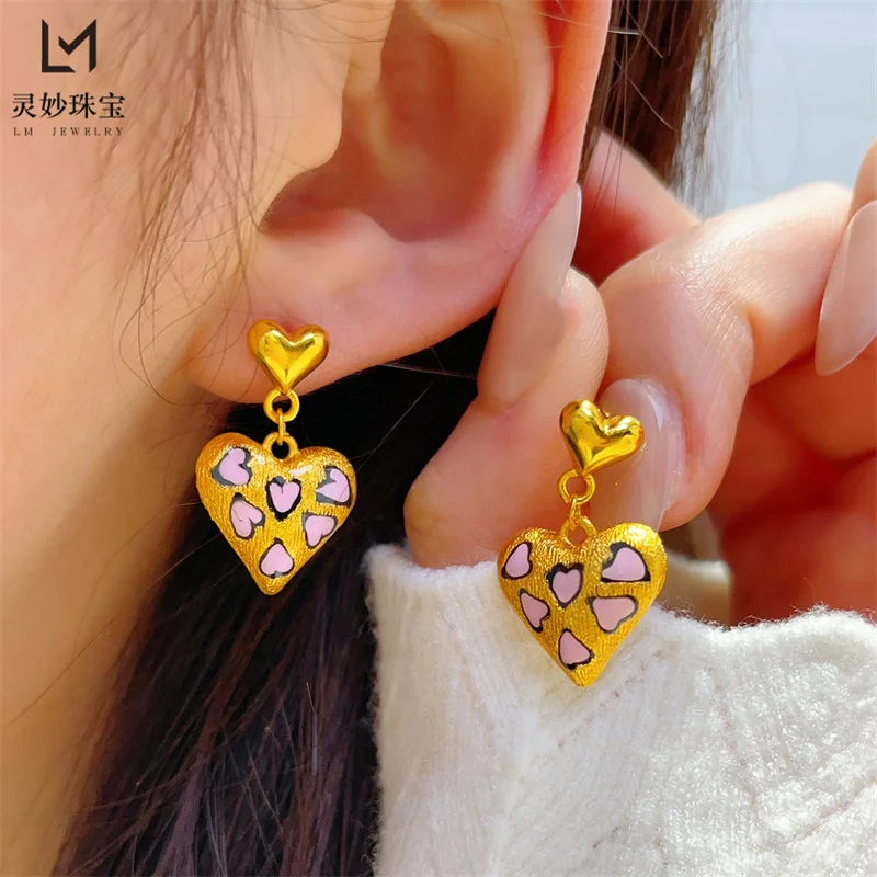 Роскошные серьги-гвоздики из золота 18K Au750 с эмалью в форме сердца и леопарда, розовые серьги-кисточки, массивные женские серьги-гвоздики, премиальный ювелирный подарок для девушки
Роскошные серьги-гвоздики из золота 18K Au750 с эмалью в форме сердца и леопарда, розовые серьги-кисточки, массивные женские серьги-гвоздики, премиальный ювелирный подарок для девушки
