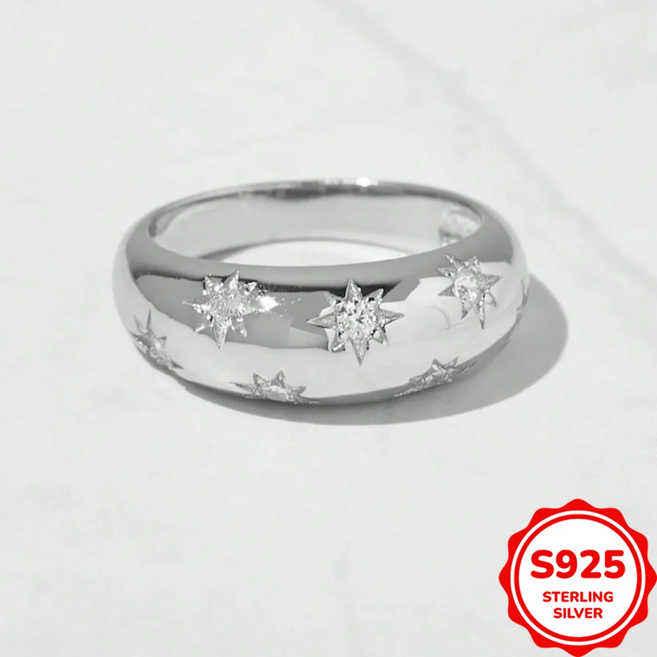 Simple and Versatile Genuine S925 Silver Glossy Star Ring Light Luxury Fashion Women's Ring
Simple and Versatile Genuine S925 Silver Glossy Star Ring Light Luxury Fashion Women's Ring