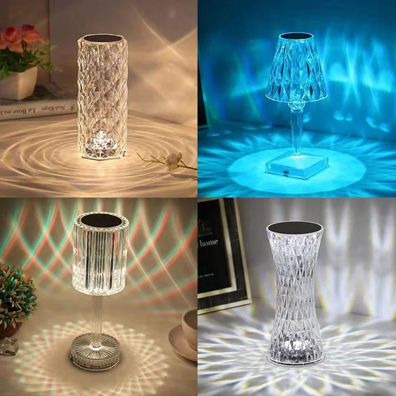 3/16 Colors LED Crystal Table Decoration Lamp Light Romantic Diamond Projector Atmosphere Light USB LED Night Light for Bedroom
3/16 Colors LED Crystal Table Decoration Lamp Light Romantic Diamond Projector Atmosphere Light USB LED Night Light for Bedroom