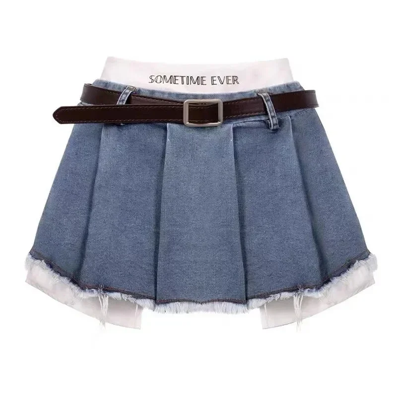 Gidyq Patchwork Denim Skirts Women Korean Fashion Streetwear High Waist Mini Skirts Female Casual Tassels Jeans Skirts Summer
Gidyq Patchwork Denim Skirts Women Korean Fashion Streetwear High Waist Mini Skirts Female Casual Tassels Jeans Skirts Summer