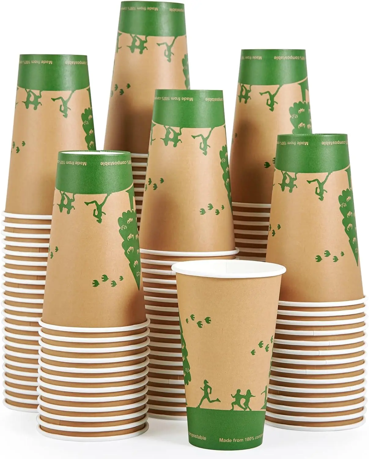 210 Count 16 oz Paper Cups, 100% Compostable Paper Coffee Cups with PLA Lined, Disposable
210 Count 16 oz Paper Cups, 100% Compostable Paper Coffee Cups with PLA Lined, Disposable