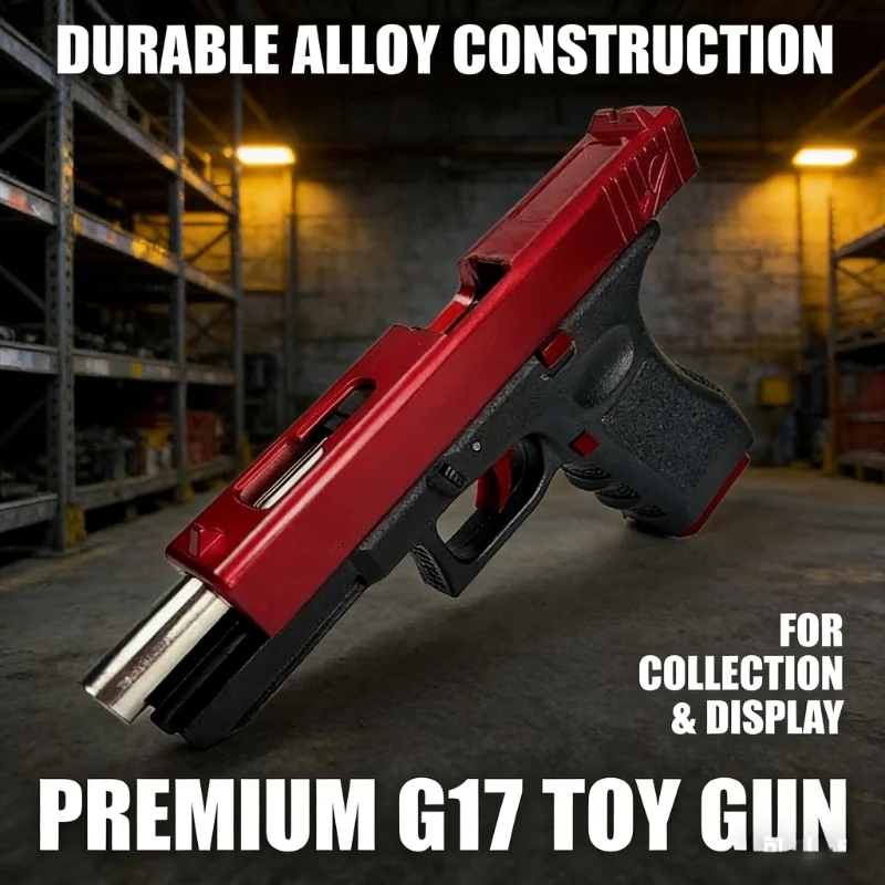 Черный игрушечный пистолет G17 из сплава, стреляет пластиковыми пулями, большая дальность, высокая мощность, лучший подарок на детские дни рождения
Черный игрушечный пистолет G17 из сплава, стреляет пластиковыми пулями, большая дальность, высокая мощность, лучший подарок на детские дни рождения