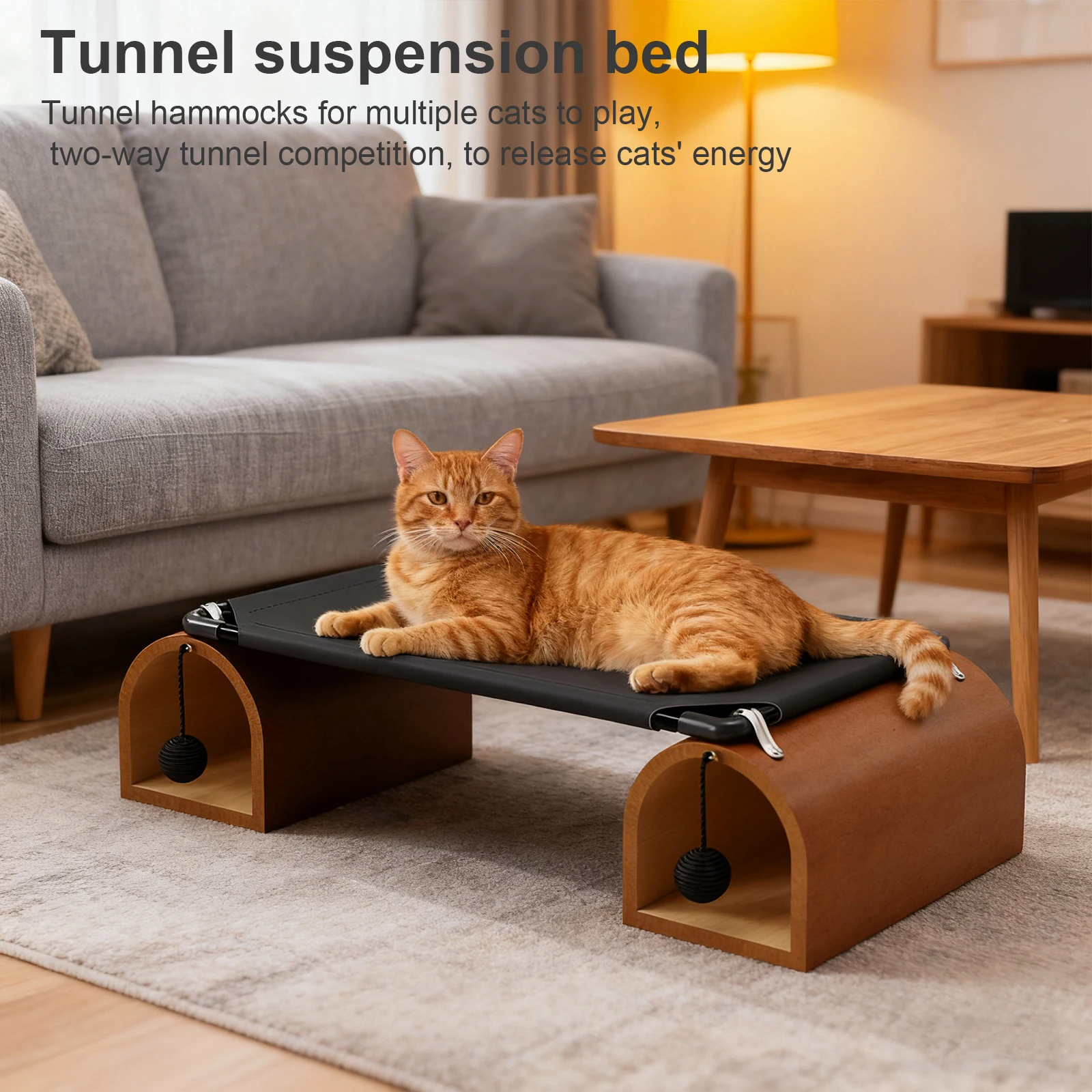 2-in-1 Tunnel Elevated Cat Bed Collapsible Pet Sleeping Bed Washable Mesh Cover Cat Hammock Breathable Suitable for All Seasons
2-in-1 Tunnel Elevated Cat Bed Collapsible Pet Sleeping Bed Washable Mesh Cover Cat Hammock Breathable Suitable for All Seasons