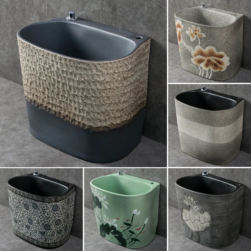 Ceramic mop pool balcony bathroom household mop basin vintage outdoor pool basin mop pool courtyard floor basin
Ceramic mop pool balcony bathroom household mop basin vintage outdoor pool basin mop pool courtyard floor basin