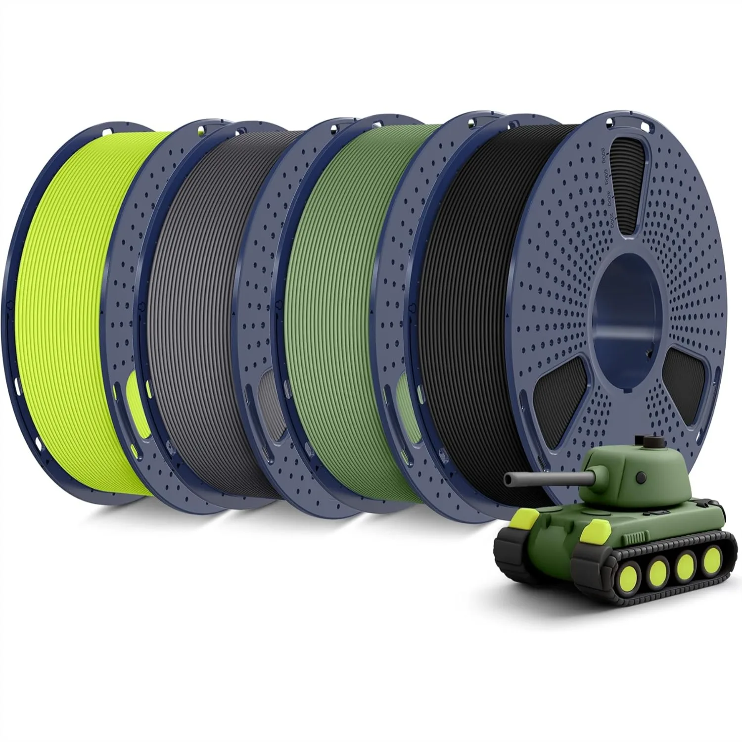 4KG 3D Printer Filament Bundle PLA Matte 1.75mm, Neatly Wound with Smooth Finish, 4 Spools (2.2lbs Each) Black+Olive
4KG 3D Printer Filament Bundle PLA Matte 1.75mm, Neatly Wound with Smooth Finish, 4 Spools (2.2lbs Each) Black+Olive