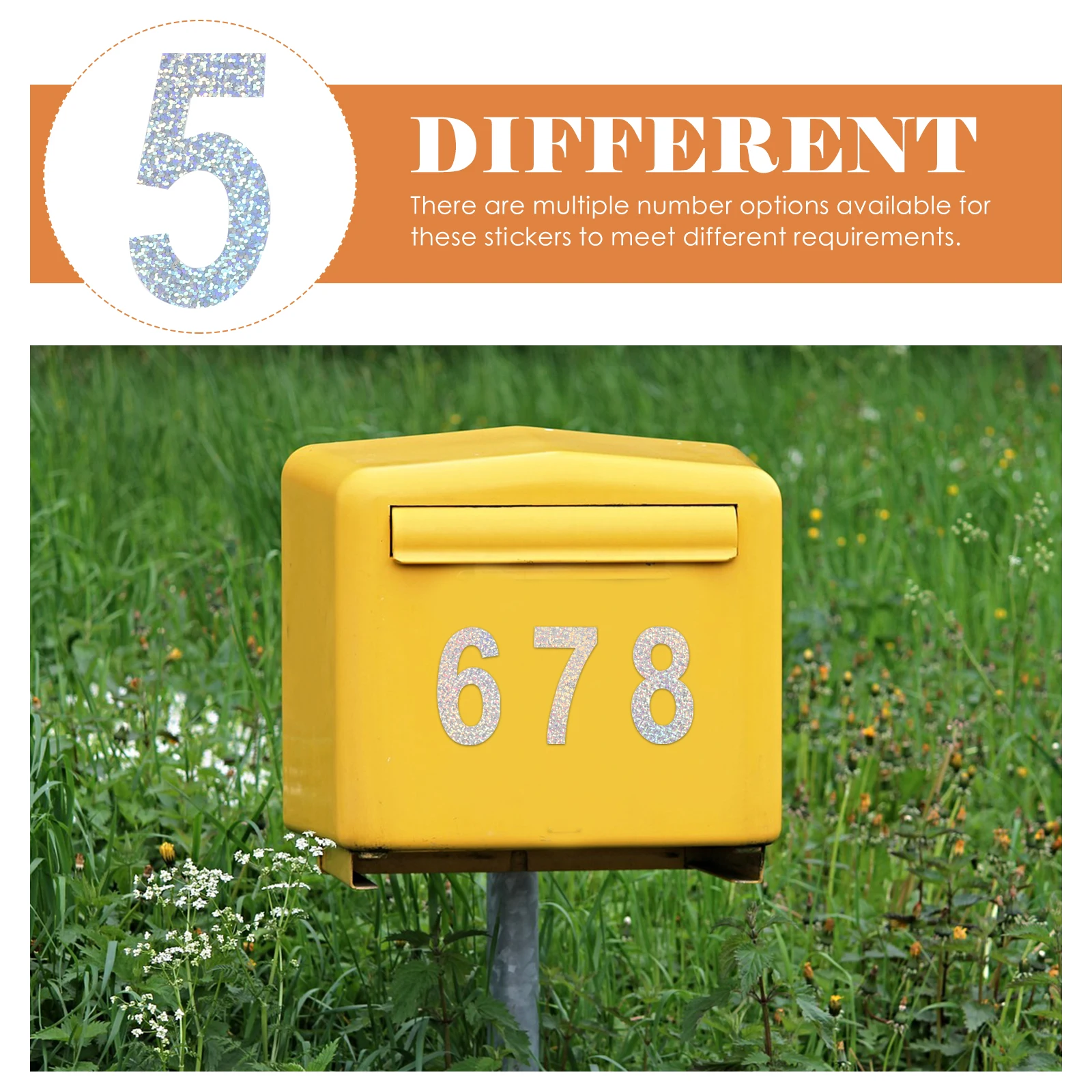 5Sets Reflective Mailbox Decal Stickers Waterproof PVC Easy to Apply and Remove Sunproof Design Mailbox Numbers
5Sets Reflective Mailbox Decal Stickers Waterproof PVC Easy to Apply and Remove Sunproof Design Mailbox Numbers