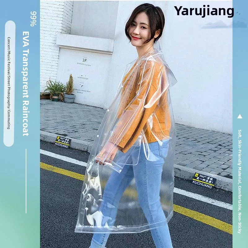 Portable Transparent Raincoat Women's Music Festival Concert Waterproof Outerwear Adult Single Person Hooded Rain Poncho
Portable Transparent Raincoat Women's Music Festival Concert Waterproof Outerwear Adult Single Person Hooded Rain Poncho