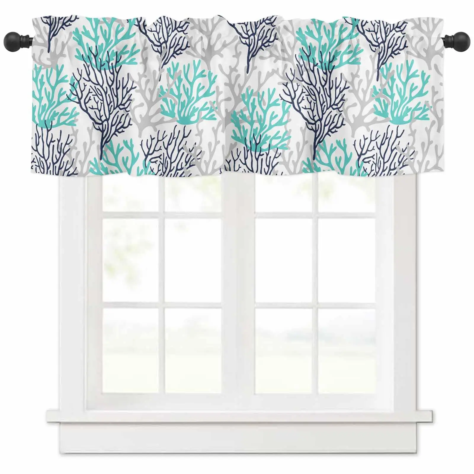 Coral Curtain Valance for Windows Rod Pocket Nautical Valance Window Treatments 1 Panel Short Curtains for Kitchen,54 x 18 Inch
Coral Curtain Valance for Windows Rod Pocket Nautical Valance Window Treatments 1 Panel Short Curtains for Kitchen,54 x 18 Inch