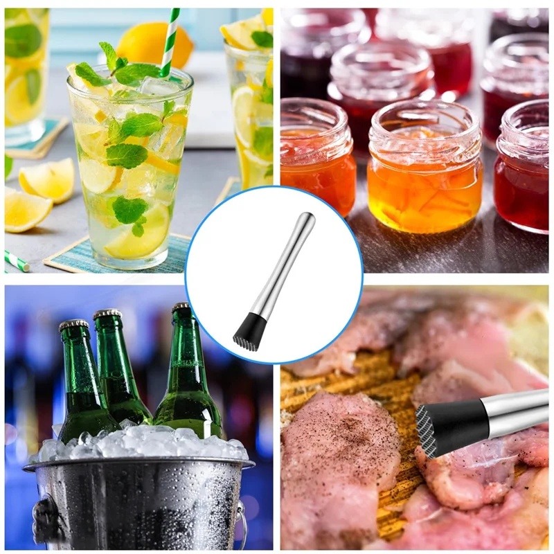 M12K-20 Pcs Muddler For Drinks-Stainless Steel Bar Muddler Tool, Mullers For Cocktails, Ice Crusher, Home Bars Accessories
M12K-20 Pcs Muddler For Drinks-Stainless Steel Bar Muddler Tool, Mullers For Cocktails, Ice Crusher, Home Bars Accessories
