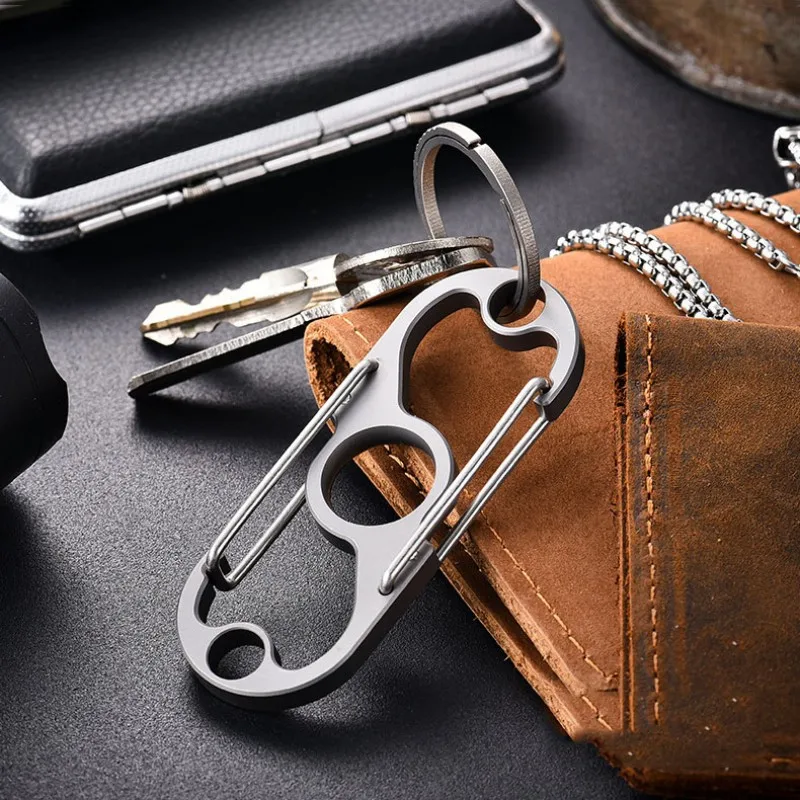 Titanium Alloy Key Chain Buckle Survival Outdoor EDC Tools Travel Gadgets Car Keychain Bottle Opener Hiking Camping Equipment
Titanium Alloy Key Chain Buckle Survival Outdoor EDC Tools Travel Gadgets Car Keychain Bottle Opener Hiking Camping Equipment