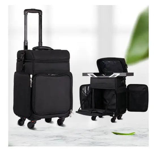 Professional Cosmetic Luggage trolley case embroidery nail eyelashes tool box nylon cloth large capacity makeup embroidery tool
Professional Cosmetic Luggage trolley case embroidery nail eyelashes tool box nylon cloth large capacity makeup embroidery tool