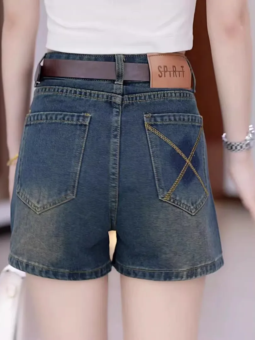 High Waist ort Denim orts Women's Spring Summer Thin Wide Leg Trendy Hot Pants Loose plus Size Slimming Effect
High Waist ort Denim orts Women's Spring Summer Thin Wide Leg Trendy Hot Pants Loose plus Size Slimming Effect