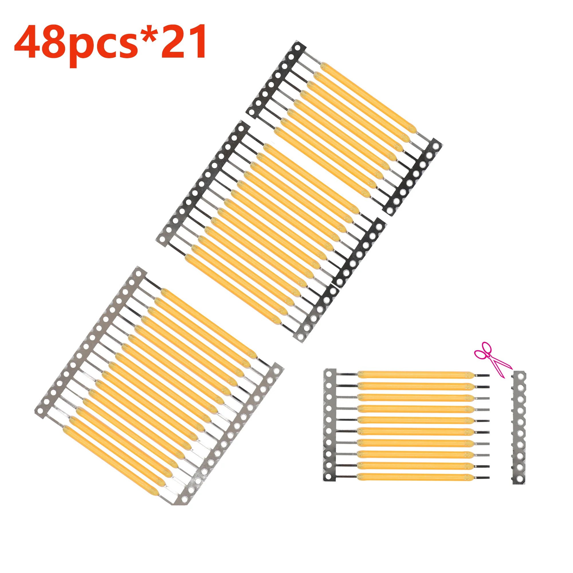 1008PCS 40mm led chips beads A84 DC2.8-3.2V Tungsten Bulb LEDs LAMPS Bulb Filaments ORIGINAL CHIPS For DIY Bulb Lightting 2700K
1008PCS 40mm led chips beads A84 DC2.8-3.2V Tungsten Bulb LEDs LAMPS Bulb Filaments ORIGINAL CHIPS For DIY Bulb Lightting 2700K
