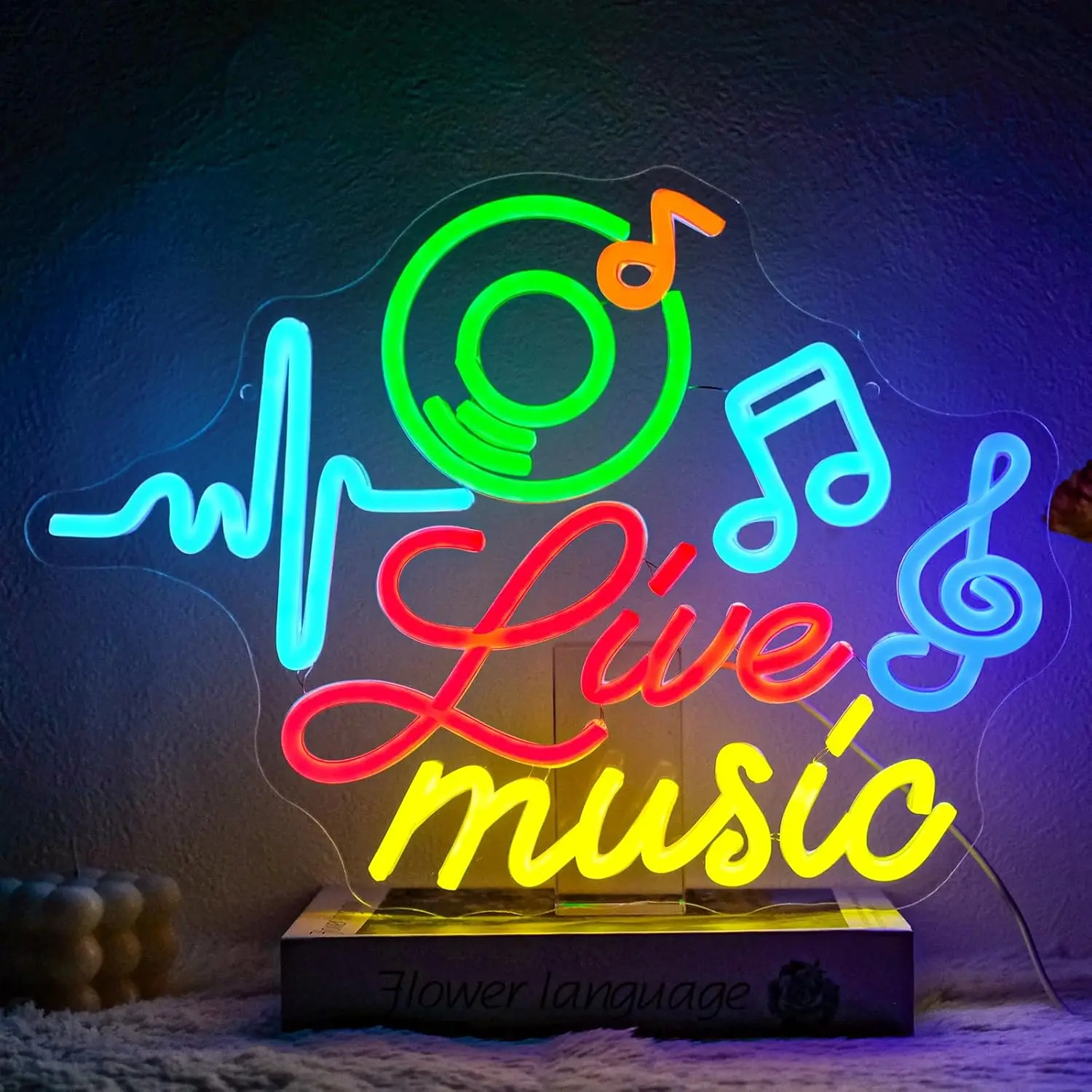 Live Music Neon Sign Art Wall Light USB Powered LED Light forMusic Recording Studio Bar Party Live House Bedroom Decoration Gift
Live Music Neon Sign Art Wall Light USB Powered LED Light forMusic Recording Studio Bar Party Live House Bedroom Decoration Gift