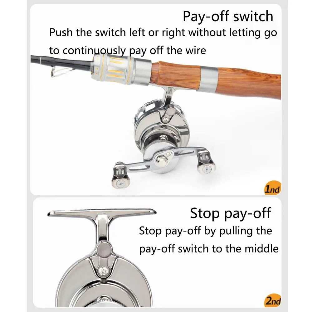 Lightweight Ice Fishing Spinning Reel 2.6:1 Gear Ratio 2+1 Metal Bearings Strength Fishing Knob Shaft Hollow Out Non-slip
Lightweight Ice Fishing Spinning Reel 2.6:1 Gear Ratio 2+1 Metal Bearings Strength Fishing Knob Shaft Hollow Out Non-slip