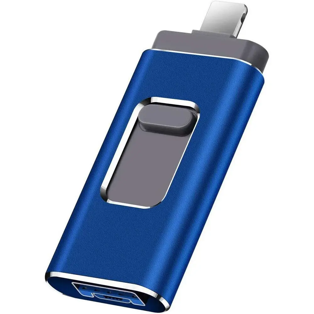 4-in-1 Flash Drive for iPhone & Type-C & Android & PC, USB 3.0 External Drive Thumb Drive Photo Stick Memory Stick Pen Drive
4-in-1 Flash Drive for iPhone & Type-C & Android & PC, USB 3.0 External Drive Thumb Drive Photo Stick Memory Stick Pen Drive