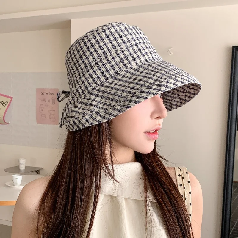 Women's Plaid Fisherman Hat Small And Large Brim Sun Protection UV Protection Water Bucket Hat
Women's Plaid Fisherman Hat Small And Large Brim Sun Protection UV Protection Water Bucket Hat