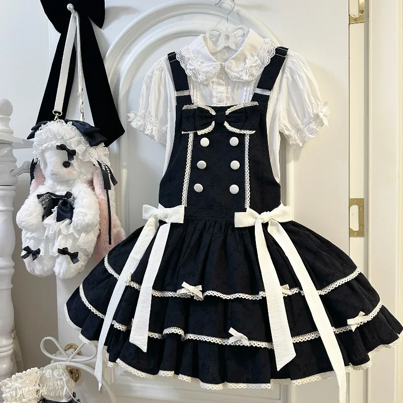 Lolita Black White Dress JSK Princess Costume Cosplay Japanese-style Suspender Dresses Uniform for Women Birthday Party
Lolita Black White Dress JSK Princess Costume Cosplay Japanese-style Suspender Dresses Uniform for Women Birthday Party
