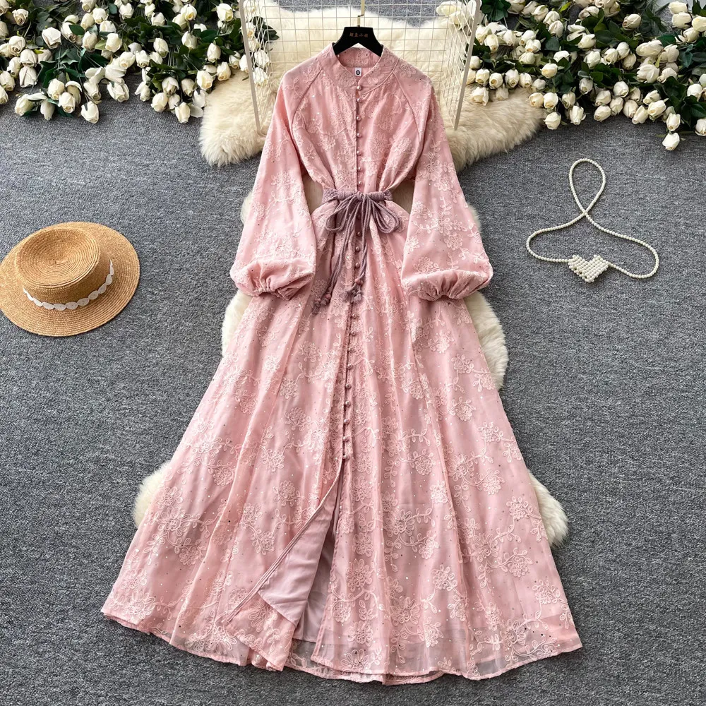 Long Dress Women Dresses A Line Vestidos Y2k Streetwear Round Neck Lantern Sleeve Lace Tight Waist Elegant Party Night Work
Long Dress Women Dresses A Line Vestidos Y2k Streetwear Round Neck Lantern Sleeve Lace Tight Waist Elegant Party Night Work