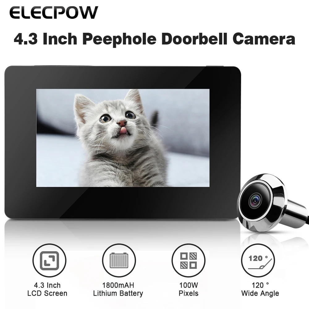 Elecpow 5,5-дюймовый глазок, фотокамера, 4,3 °, ЖК-дисплей, 120 Вт, пиксели, умная электронная камера «кошачий глаз», наружный монитор
Elecpow 5,5-дюймовый глазок, фотокамера, 4,3 °, ЖК-дисплей, 120 Вт, пиксели, умная электронная камера «кошачий глаз», наружный монитор