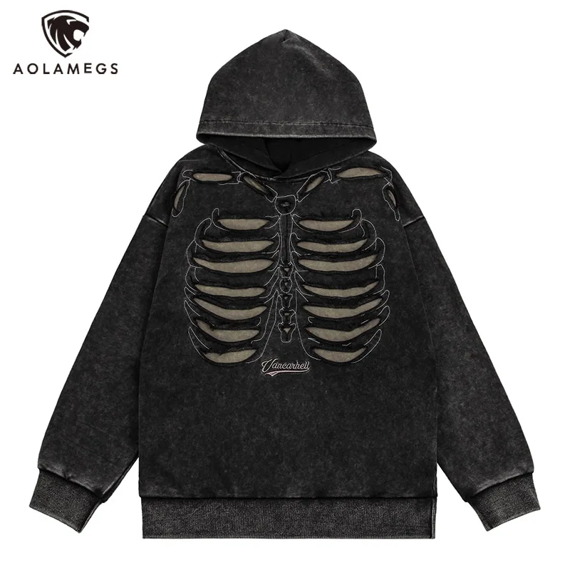 Harajuku Cool Skull Graphic Ripped Hole Patch Washed Hooded Sweatshirt for Men Oversized Rib Sleeve Distressed Hoodies Unisex
Harajuku Cool Skull Graphic Ripped Hole Patch Washed Hooded Sweatshirt for Men Oversized Rib Sleeve Distressed Hoodies Unisex