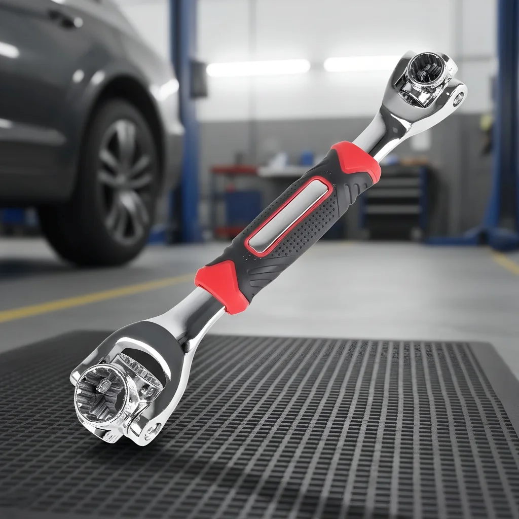 360 Rotation Double End Wrench 52 in 1 Multi Purpose Tool Wrench 8 19mm Torque Socket Wrench 12 Tooth Socket Wrench
360 Rotation Double End Wrench 52 in 1 Multi Purpose Tool Wrench 8 19mm Torque Socket Wrench 12 Tooth Socket Wrench