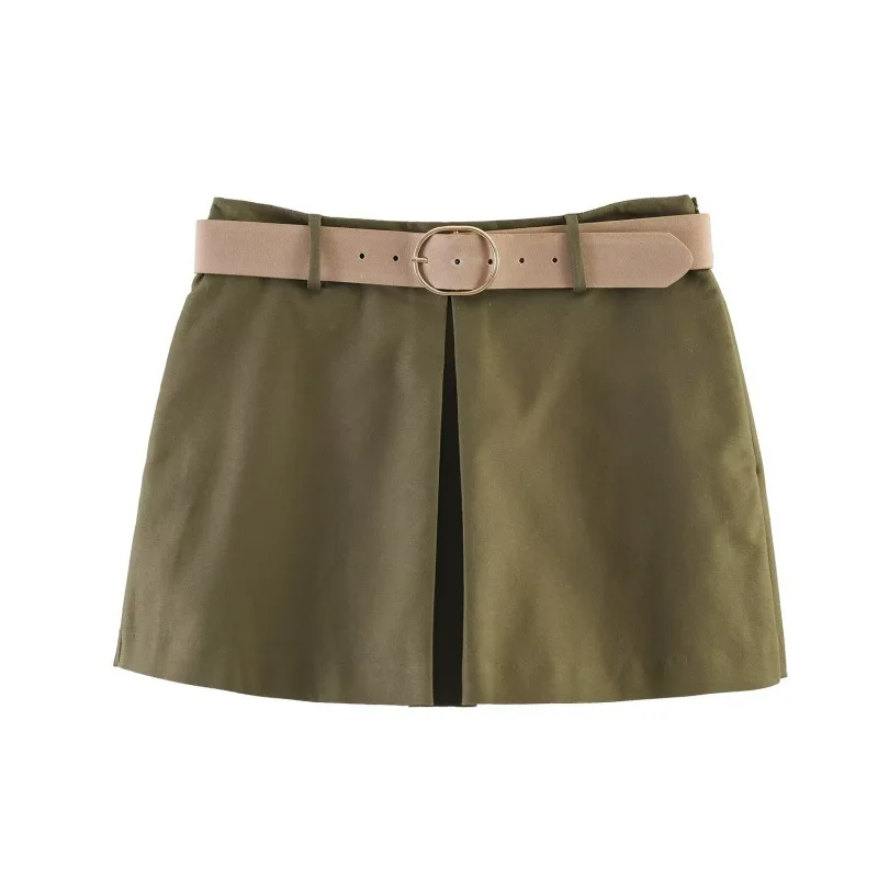 Withered Mid Waist Solid Color Casual Pleated Belt Skirt Shorts Skirt Woman Clothing Faldas Skirts
Withered Mid Waist Solid Color Casual Pleated Belt Skirt Shorts Skirt Woman Clothing Faldas Skirts