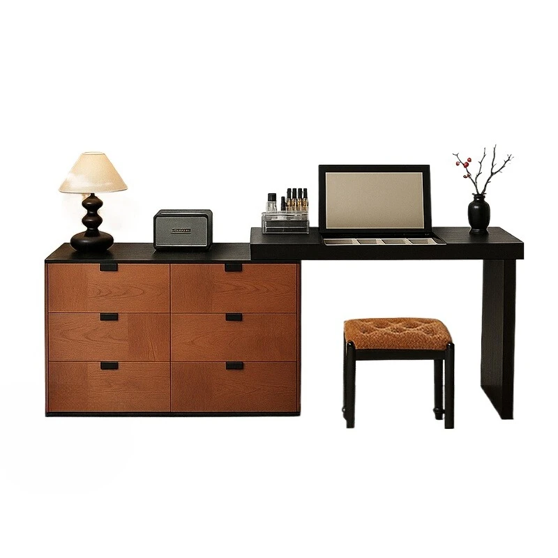 Solid wood chest dresser integrated retractable corner corner small apartment drawer bedroom end of bed makeup table
Solid wood chest dresser integrated retractable corner corner small apartment drawer bedroom end of bed makeup table