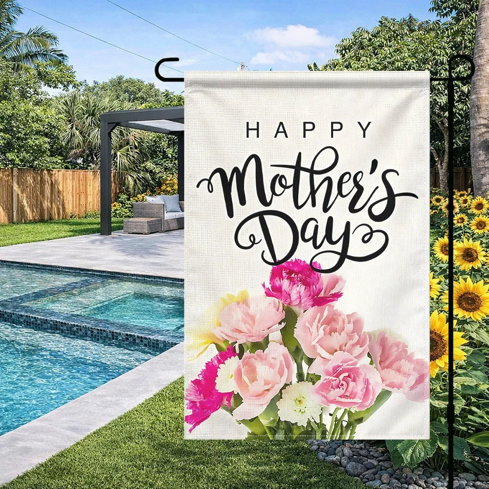 1PC Happy Mothers Day Garden Flag Pink Carnation Floral Print Outdoor Decorative Flag for Yard Patio Porch Holi
1PC Happy Mothers Day Garden Flag Pink Carnation Floral Print Outdoor Decorative Flag for Yard Patio Porch Holi