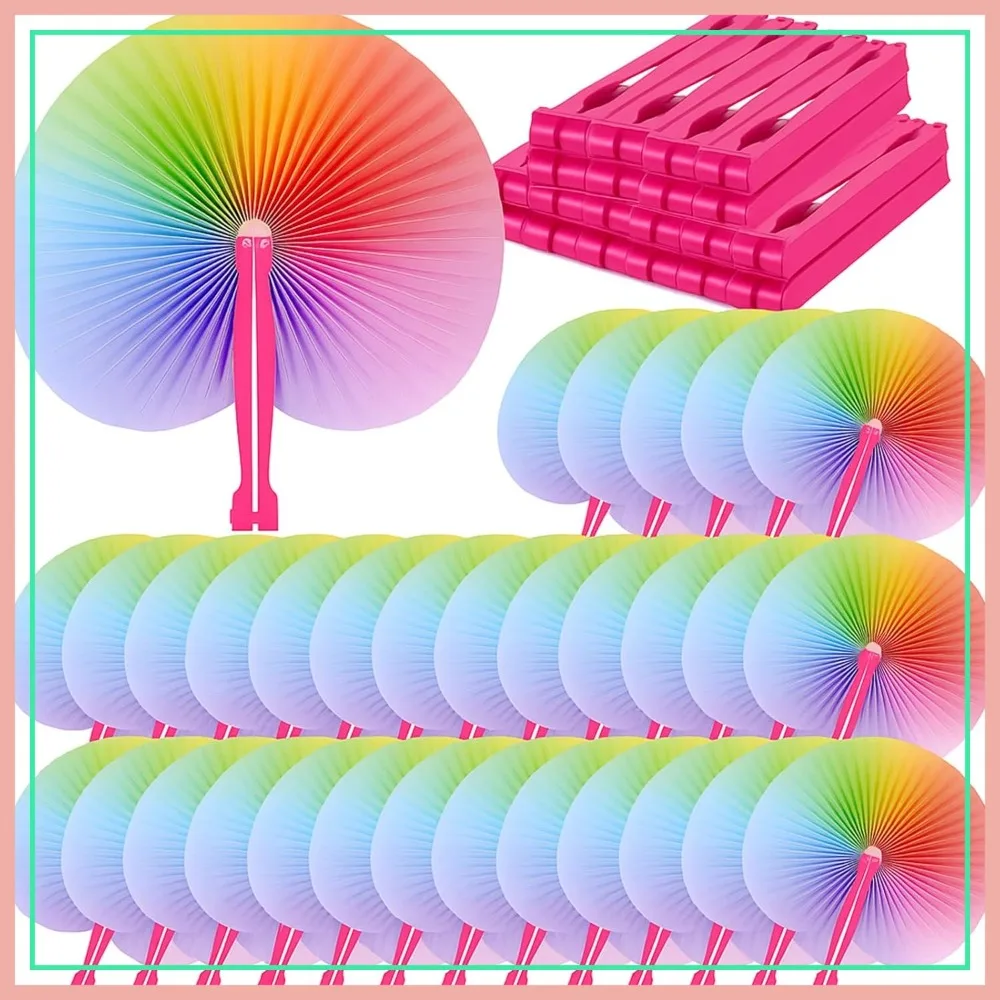 150 Pcs Rainbow Hand Fans with Plastic Shafts for Pride Party Favors Summer Decor
150 Pcs Rainbow Hand Fans with Plastic Shafts for Pride Party Favors Summer Decor
