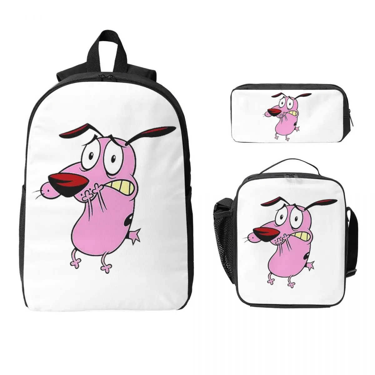 Cute Courageous Cowardlys Dog Backpack Student BookBag School Bag Computer Shoulder Bags 3ps Insulated Lunch Bag Pencil Case
Cute Courageous Cowardlys Dog Backpack Student BookBag School Bag Computer Shoulder Bags 3ps Insulated Lunch Bag Pencil Case