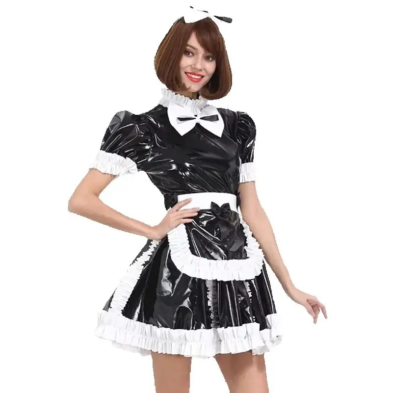 French Sexy Adult Custom Fetish Cross Dressing Sissy Glossy Black PVC Collar Sweet Independent Apron Princess Skirt
French Sexy Adult Custom Fetish Cross Dressing Sissy Glossy Black PVC Collar Sweet Independent Apron Princess Skirt