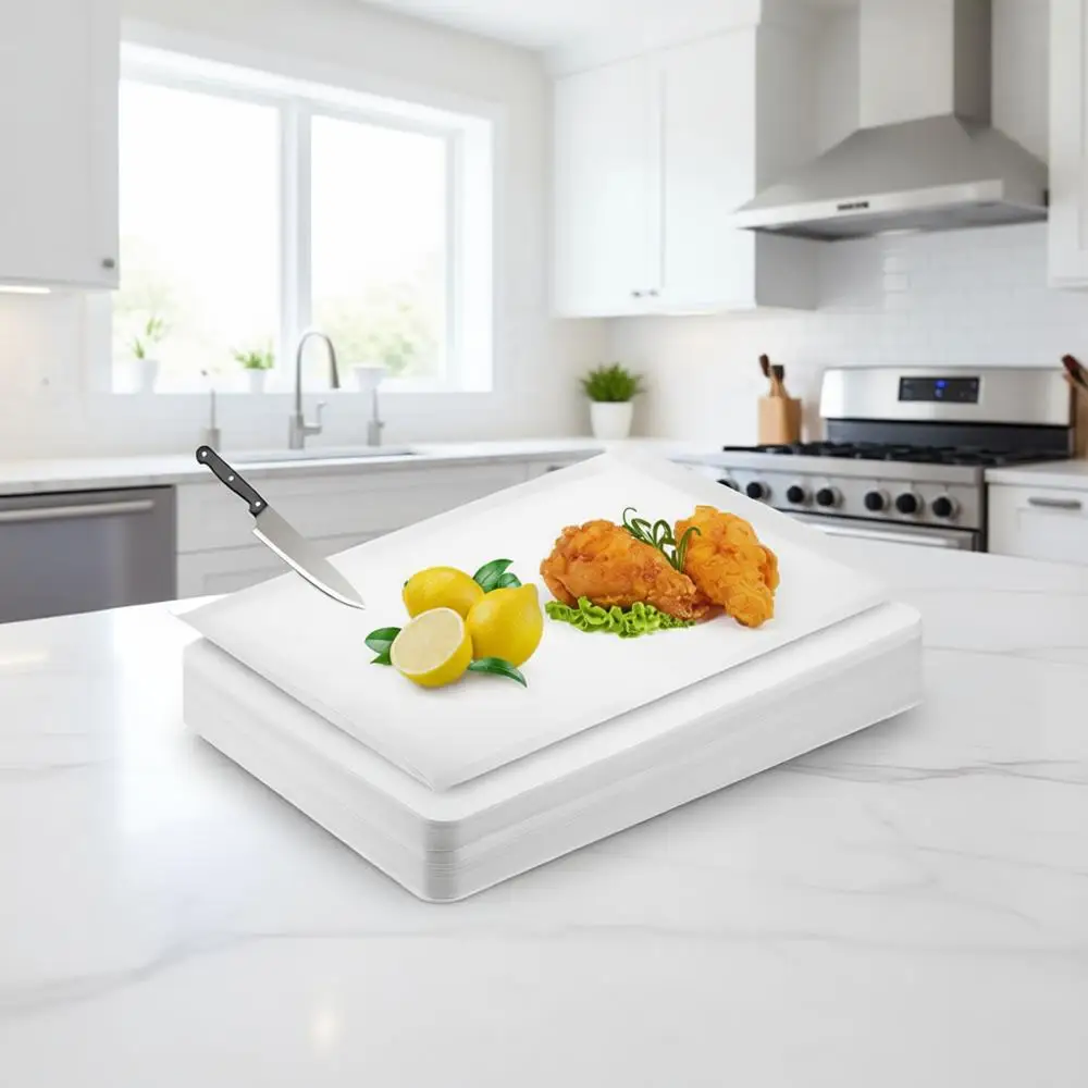 Flexible Plastic Disposable Cutting Boards - 120 Pack, 10x13 Inches, Ideal for Kitchen, Travel, Camping, and BBQ
Flexible Plastic Disposable Cutting Boards - 120 Pack, 10x13 Inches, Ideal for Kitchen, Travel, Camping, and BBQ
