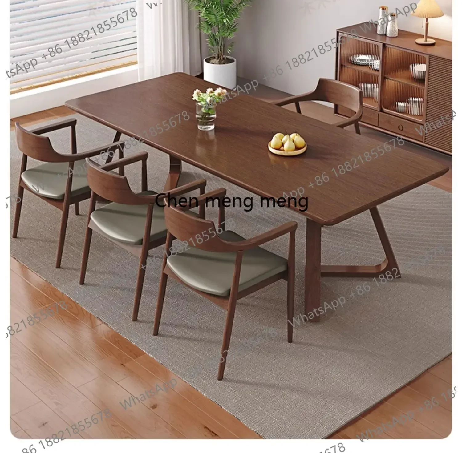 TTT Hot sales All solid wood dining table home modern simple rectangular Nordic walnut restaurant
TTT Hot sales All solid wood dining table home modern simple rectangular Nordic walnut restaurant