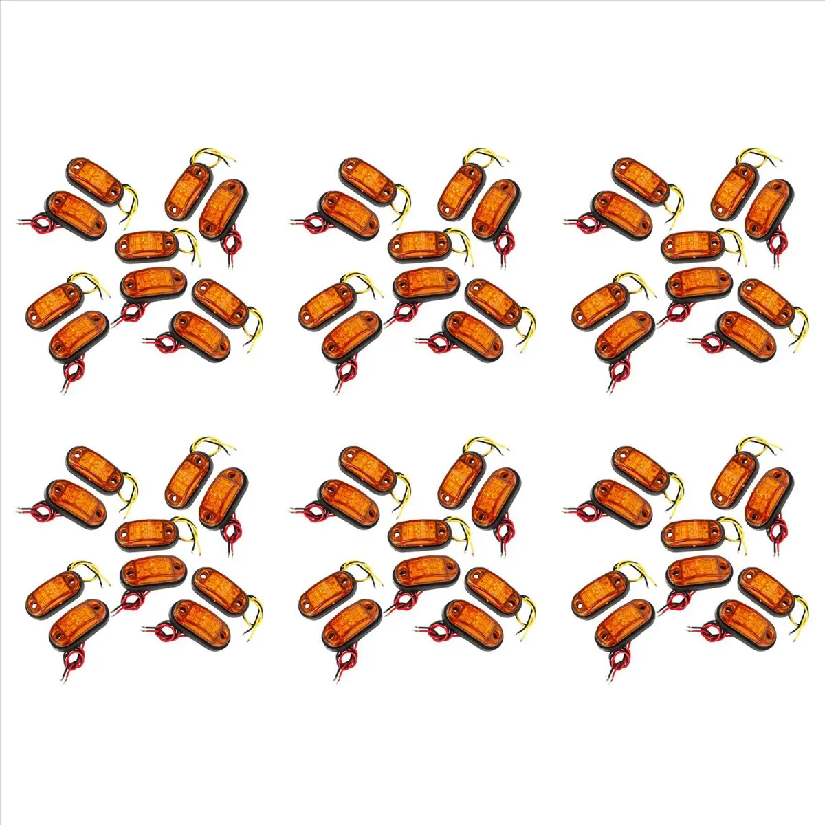 НОВЫЙ 60 шт. Янтарный 2 светодиодных фонаря овального габарита прицепа автомобиля грузовика боковой габаритный фонарь
НОВЫЙ 60 шт. Янтарный 2 светодиодных фонаря овального габарита прицепа автомобиля грузовика боковой габаритный фонарь