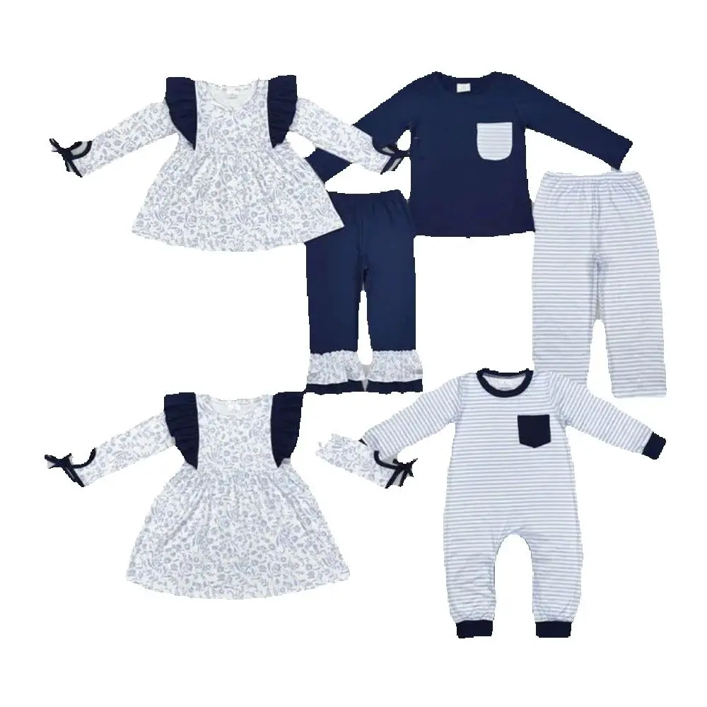 Baby kids clothing Sibling spring girls and boys Sibling Baby Girls Blue Flowers Boys Rompers Pants Kids Clothing Sets
Baby kids clothing Sibling spring girls and boys Sibling Baby Girls Blue Flowers Boys Rompers Pants Kids Clothing Sets