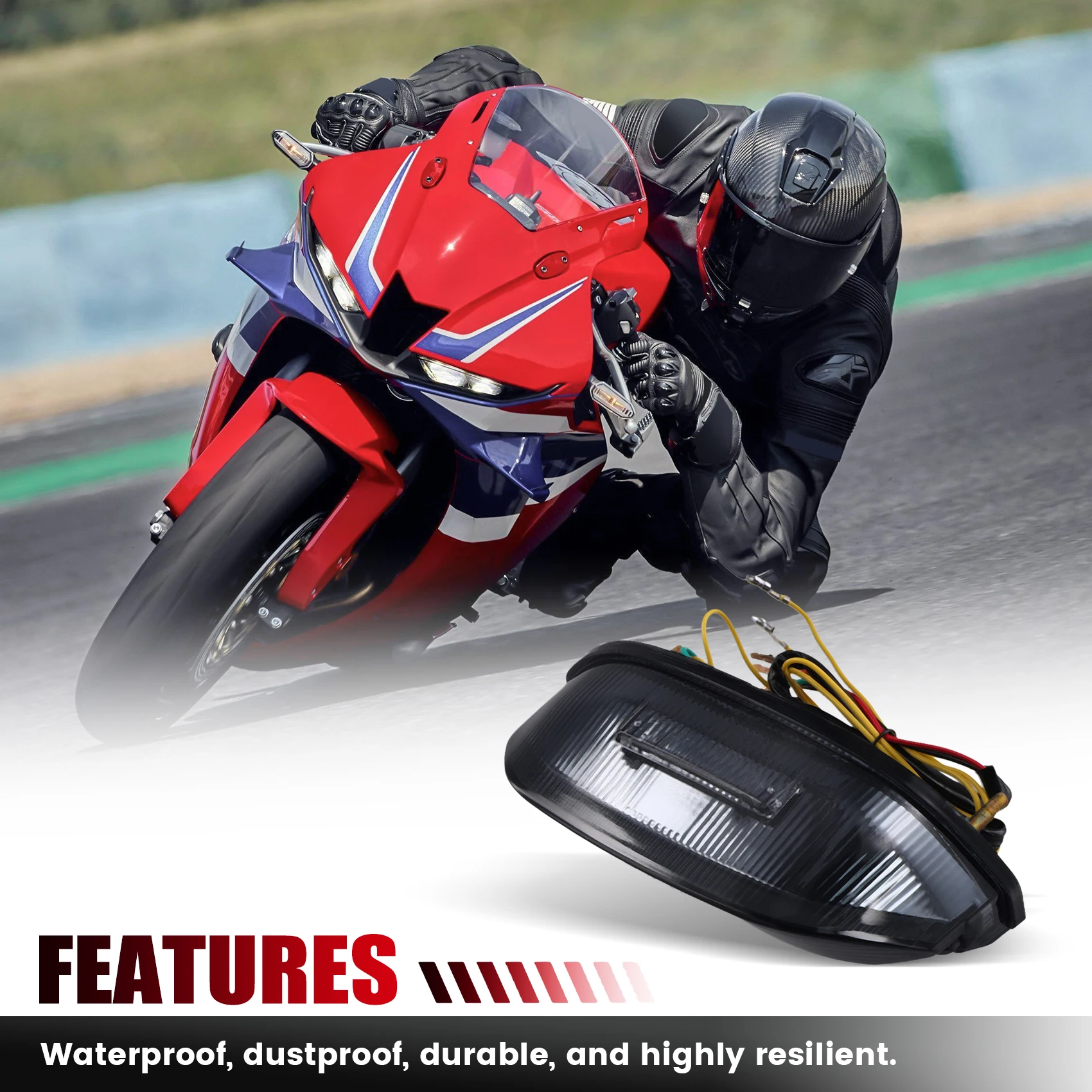 Задний фонарь, стоп-сигналы поворота, встроенный светодиодный фонарь для Honda CBR600RR 2013-2023, аксессуары-A67F
Задний фонарь, стоп-сигналы поворота, встроенный светодиодный фонарь для Honda CBR600RR 2013-2023, аксессуары-A67F