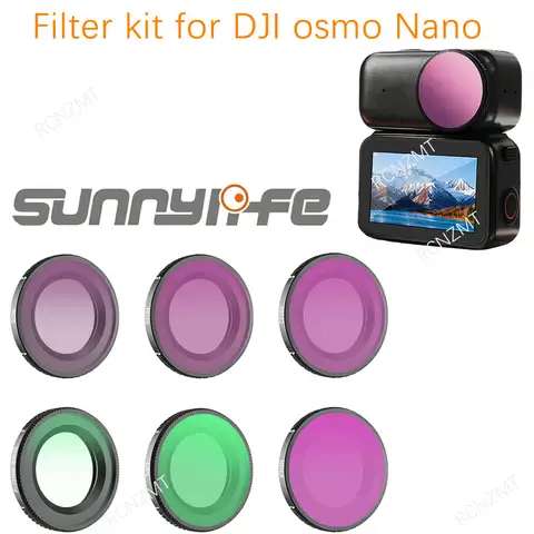Sunnylife Filters Kit for DJI Osmo Nano Filter Black Mist 1/4 HD Optical Glass Lens ND8/16/32/64 Accessories