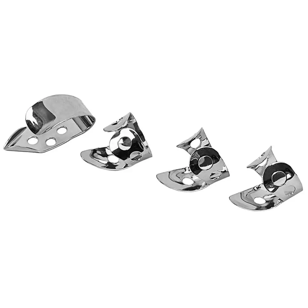 4pcs Metal Guitar Picks Set Durable Silver Banjo Thumb Finger Picks Acoustic Bass Guitar Accessories Musical Instruments
4pcs Metal Guitar Picks Set Durable Silver Banjo Thumb Finger Picks Acoustic Bass Guitar Accessories Musical Instruments