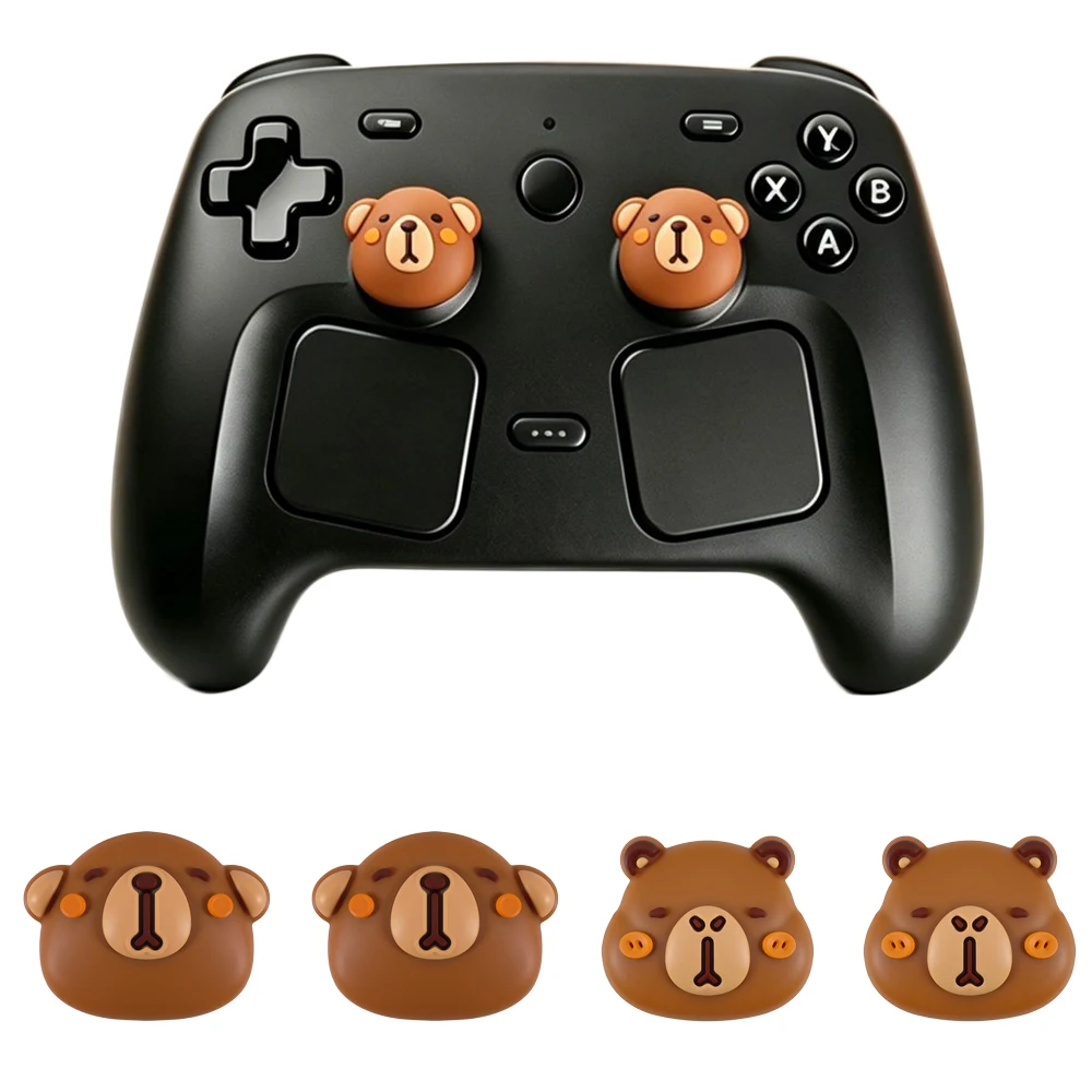 Cute Bear Silicone Thumb Grip Caps for Steam Controller 2 Single Circle Dot Design Soft Comfortable Anti Slip Joystick Cover
Cute Bear Silicone Thumb Grip Caps for Steam Controller 2 Single Circle Dot Design Soft Comfortable Anti Slip Joystick Cover