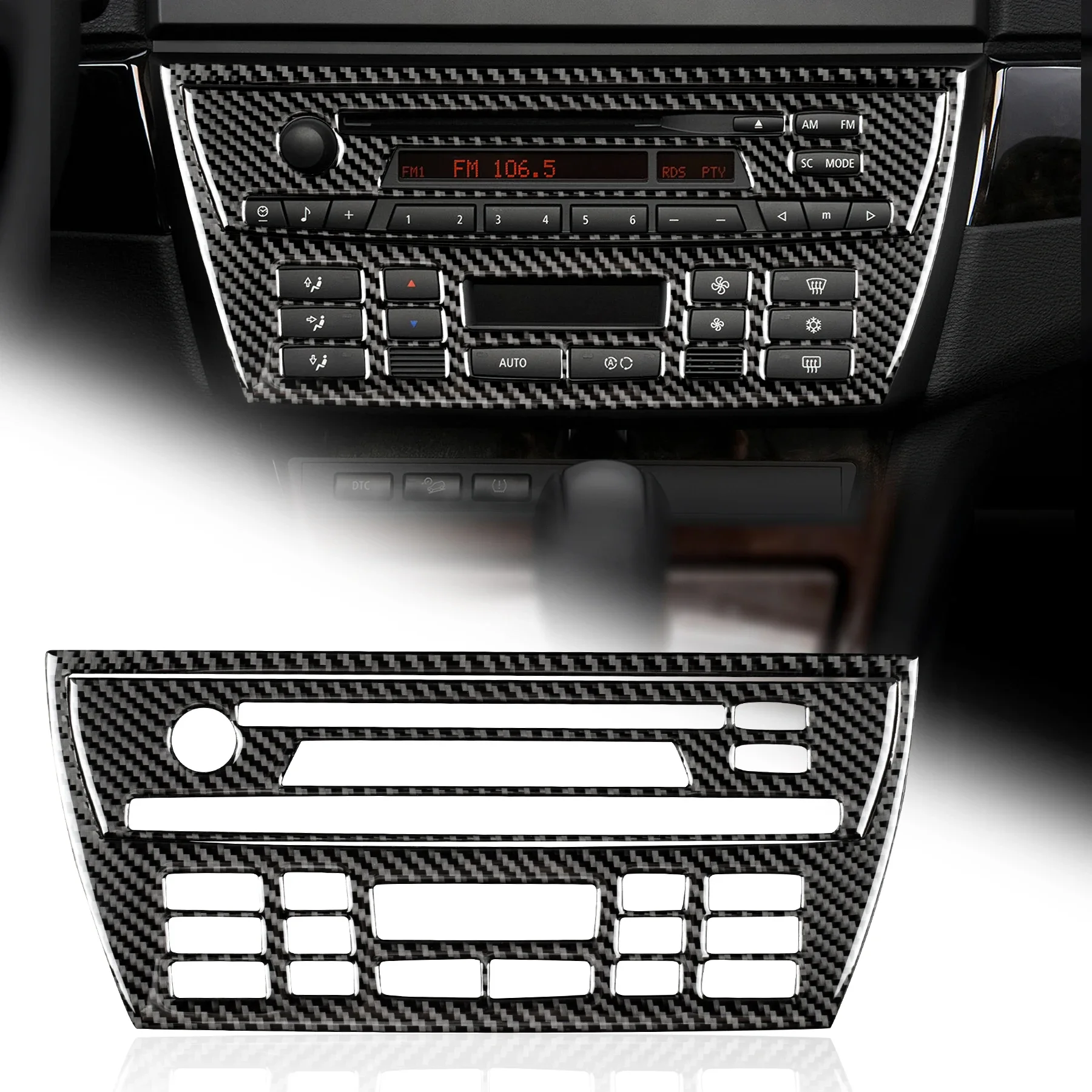 Car Center Air Conditioning Console Panel Cover Soft Carbon Fiber Sticker for BMW X3 E83 2004-2010 AC CD Frame Interior Trim Kit
Car Center Air Conditioning Console Panel Cover Soft Carbon Fiber Sticker for BMW X3 E83 2004-2010 AC CD Frame Interior Trim Kit