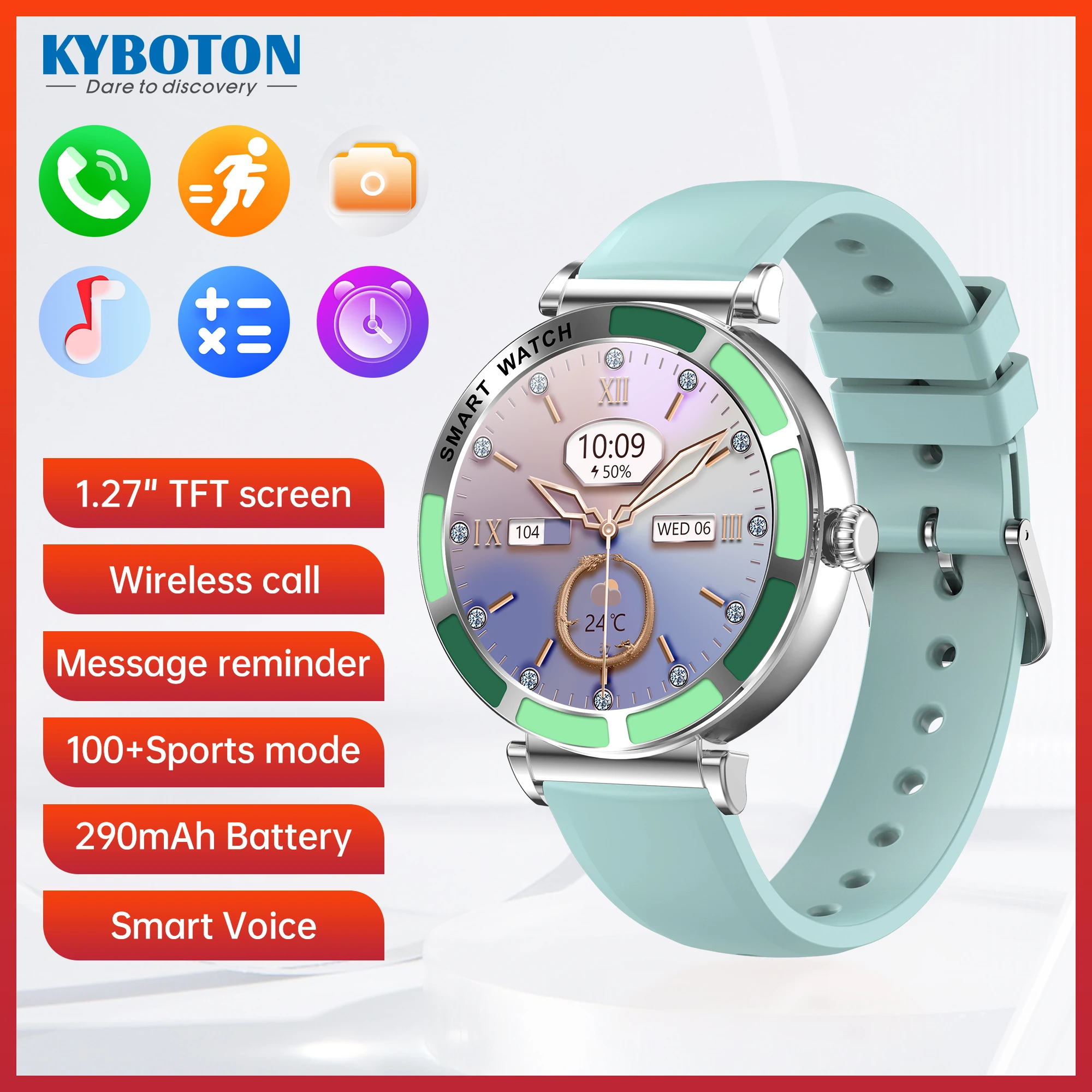 Smart sports watch, music display, step count, calories, sleep monitoring, 100+multi sport modes, suitable for iPhone/Android, s
Smart sports watch, music display, step count, calories, sleep monitoring, 100+multi sport modes, suitable for iPhone/Android, s