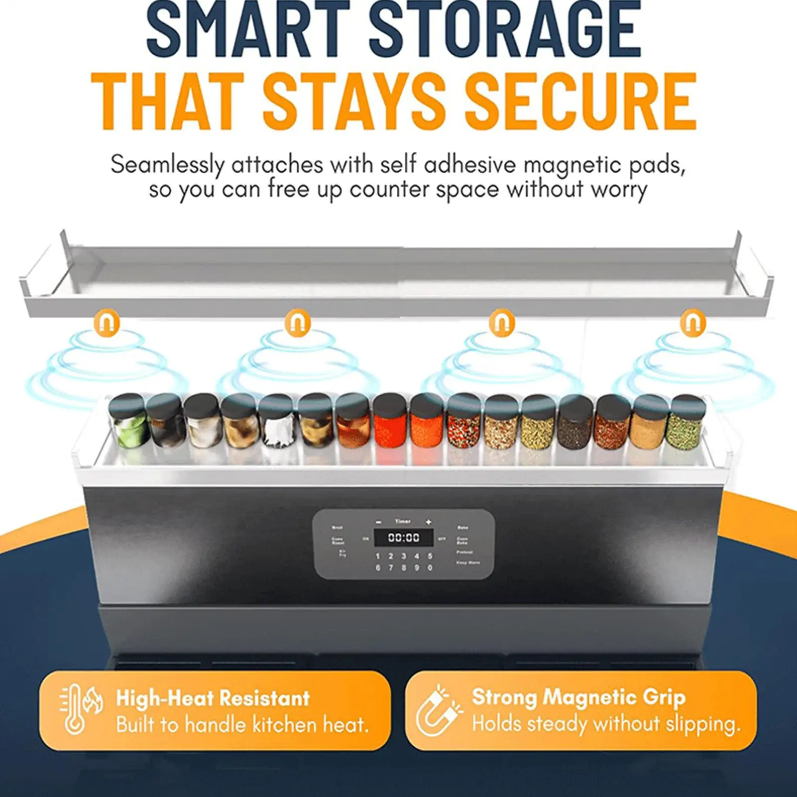 Magnetic Shelf For Stove Metal Extendable Kitchen Organizer Behind The Oven Shelf Seasoning Organizer For Seasoning Oil Bottles
Magnetic Shelf For Stove Metal Extendable Kitchen Organizer Behind The Oven Shelf Seasoning Organizer For Seasoning Oil Bottles
