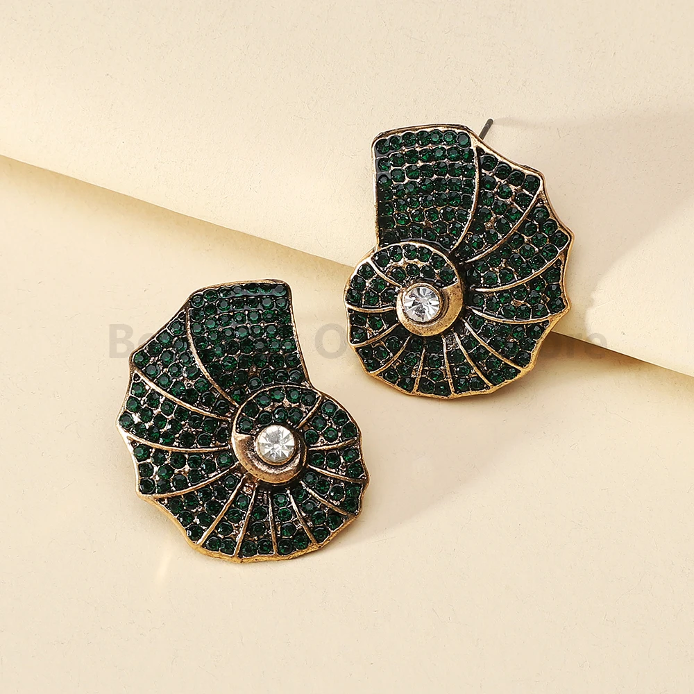 Full Crystal Luxury Conch Deco Big Stud Earrings For Women New Trendy Party Festival Vintage Jewelry Statement Ear Accessories
Full Crystal Luxury Conch Deco Big Stud Earrings For Women New Trendy Party Festival Vintage Jewelry Statement Ear Accessories