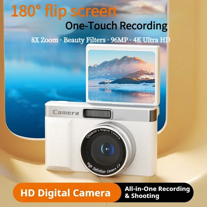 4800W Pixel Digital Camera 1080P HD Vlog Camera Flip Screen Built-in Fill Light Autofocus Portable Campus Camera for Students Tr
4800W Pixel Digital Camera 1080P HD Vlog Camera Flip Screen Built-in Fill Light Autofocus Portable Campus Camera for Students Tr