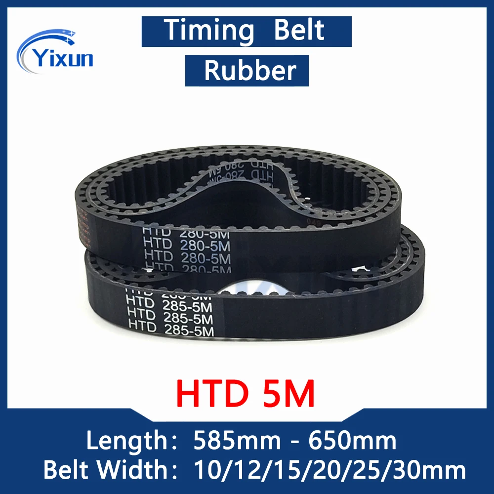 HTD 5M Rubber Timing Belt Length 585 590 595 600 605 610 615 620 625 630 635 640 645 650mm Width 10/12/15/20/25/30mm Drive Belt
HTD 5M Rubber Timing Belt Length 585 590 595 600 605 610 615 620 625 630 635 640 645 650mm Width 10/12/15/20/25/30mm Drive Belt
