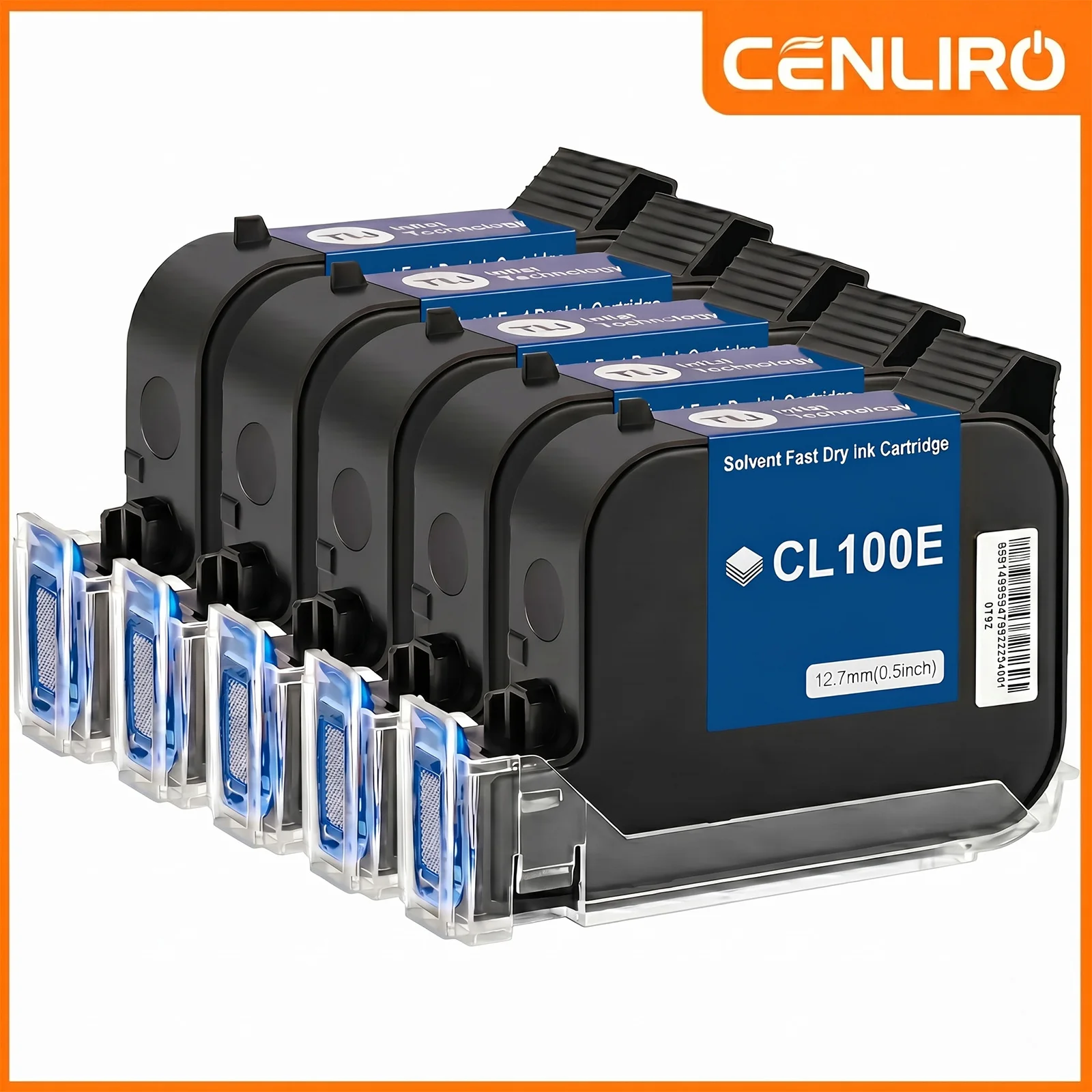 Cenliro CL100E 12.7mm Quick Dry Solvent Ink Cartridge Waterproof High Adhesion for Handheld Mini Online Inkjet Printer 1/2/5pcs
Cenliro CL100E 12.7mm Quick Dry Solvent Ink Cartridge Waterproof High Adhesion for Handheld Mini Online Inkjet Printer 1/2/5pcs