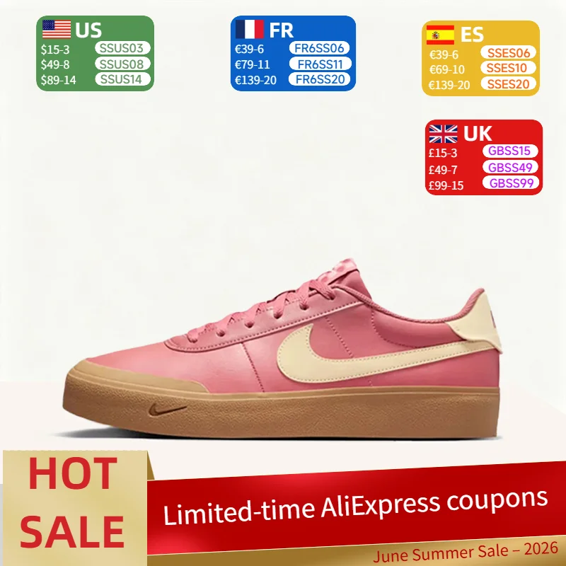 Nike Court Shot Soft Cherry Blossom Pink Premium Comfortable, Durable, and Non-Slip Low-Top Sneakers for Men - Pink IB2316-600
Nike Court Shot Soft Cherry Blossom Pink Premium Comfortable, Durable, and Non-Slip Low-Top Sneakers for Men - Pink IB2316-600