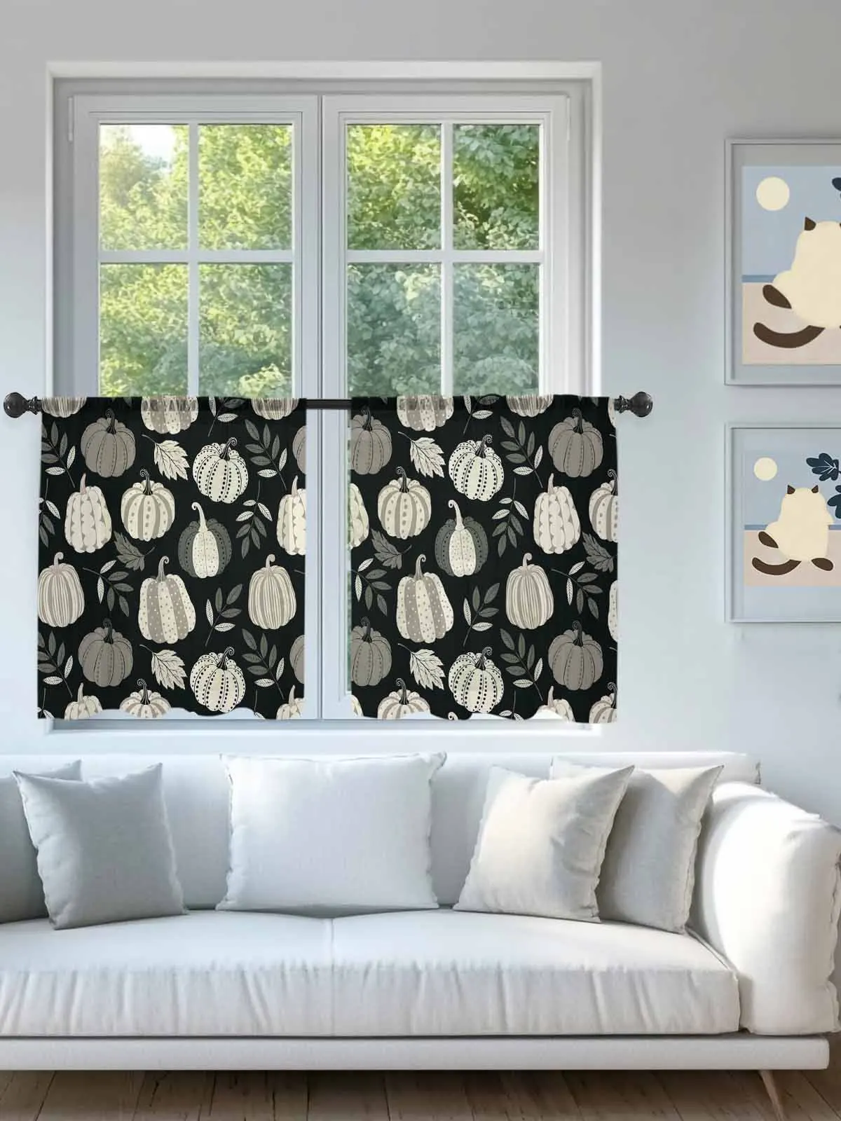 Black Dots Pumpkin Sheer Voile Curtains for Living Room Window Treatment for Bedroom Kitchen Drapes
Black Dots Pumpkin Sheer Voile Curtains for Living Room Window Treatment for Bedroom Kitchen Drapes